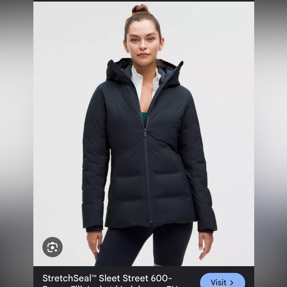 lululemon athletica Jackets & Blazers - Lululemon street sleet women's waterproof down jacket blk sz12